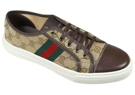 gucci brown sneaker|gucci gg canvas sneakers.